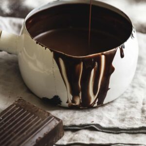 Ganache in a pot food photography recipe idea