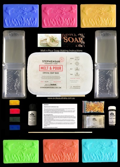 Soap Making Kit with Colour, Fragrance & 10 Spring Shaped Moulds